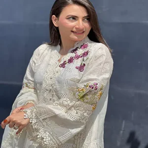 organza dupatta lawn suit