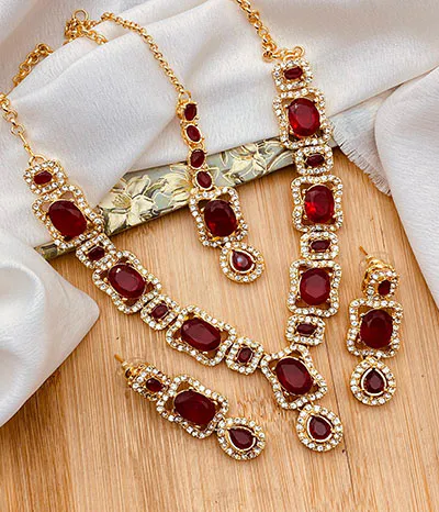 oxidised jewellery necklace set 3