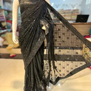 saree dress black jall