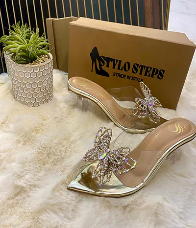 transparent heels shoes girl 3