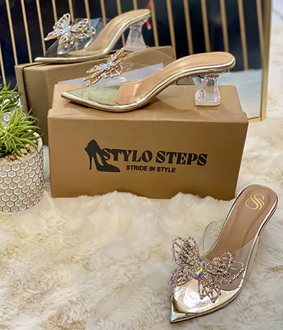 transparent heels shoes girl 8