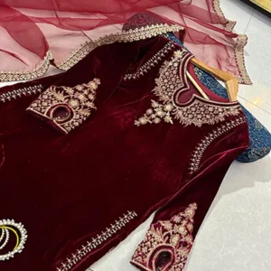 velvet tilla work suit price