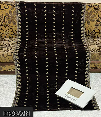 winter velvet shawls online - Image 3