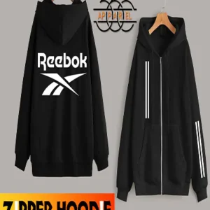 women printed zipper hoodie