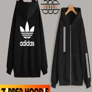 women printed zipper hoodie 2
