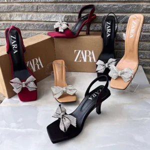 zara heels transparent